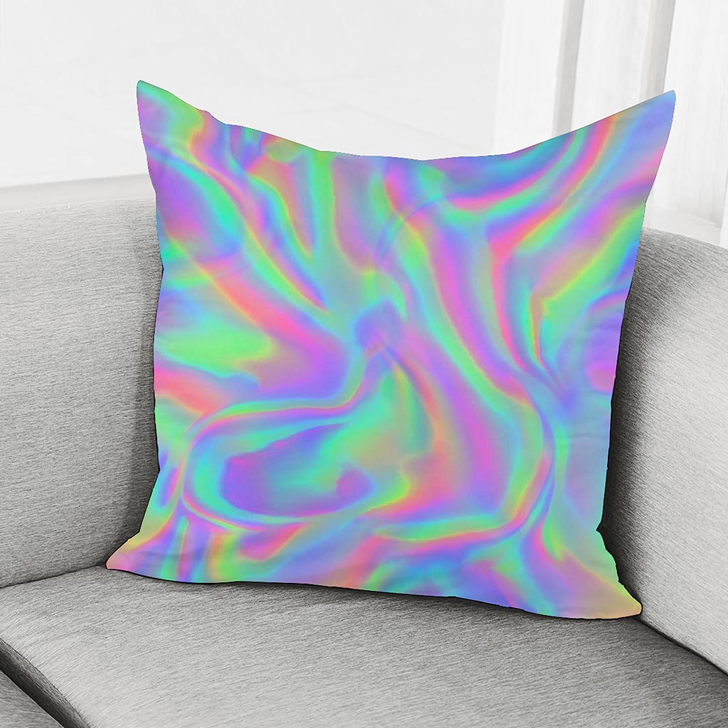 Psychedelic Holographic Trippy Print Pillow Cover