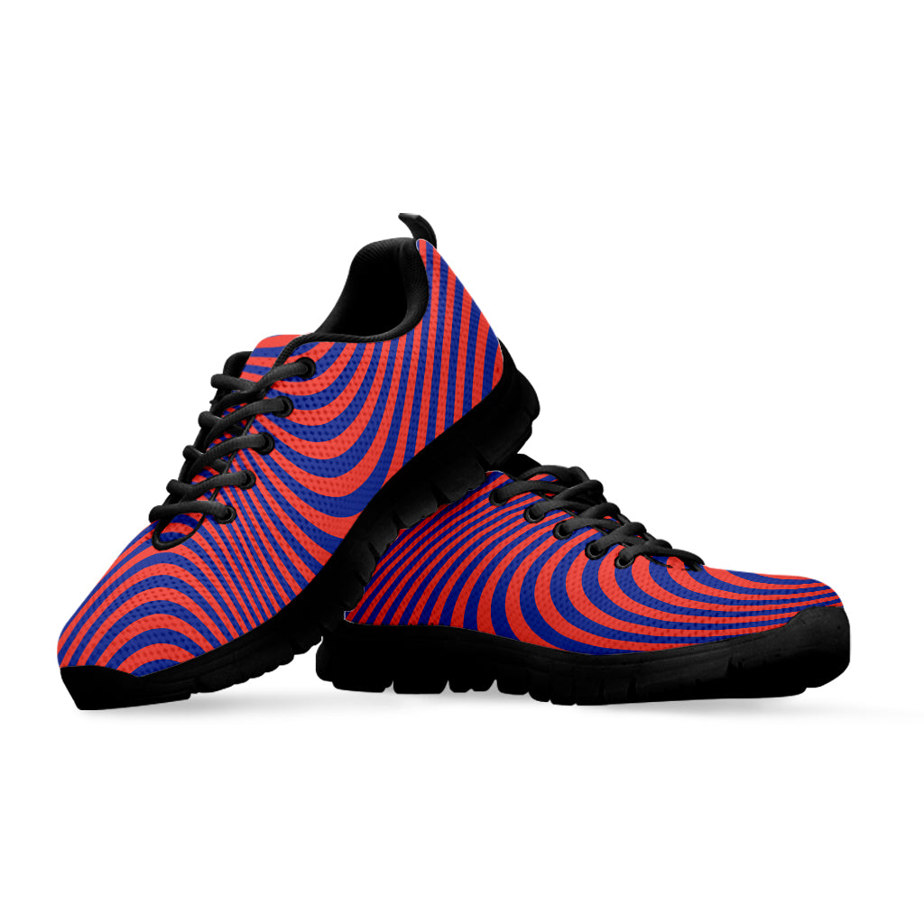 Psychedelic Illusion Print Black Sneakers