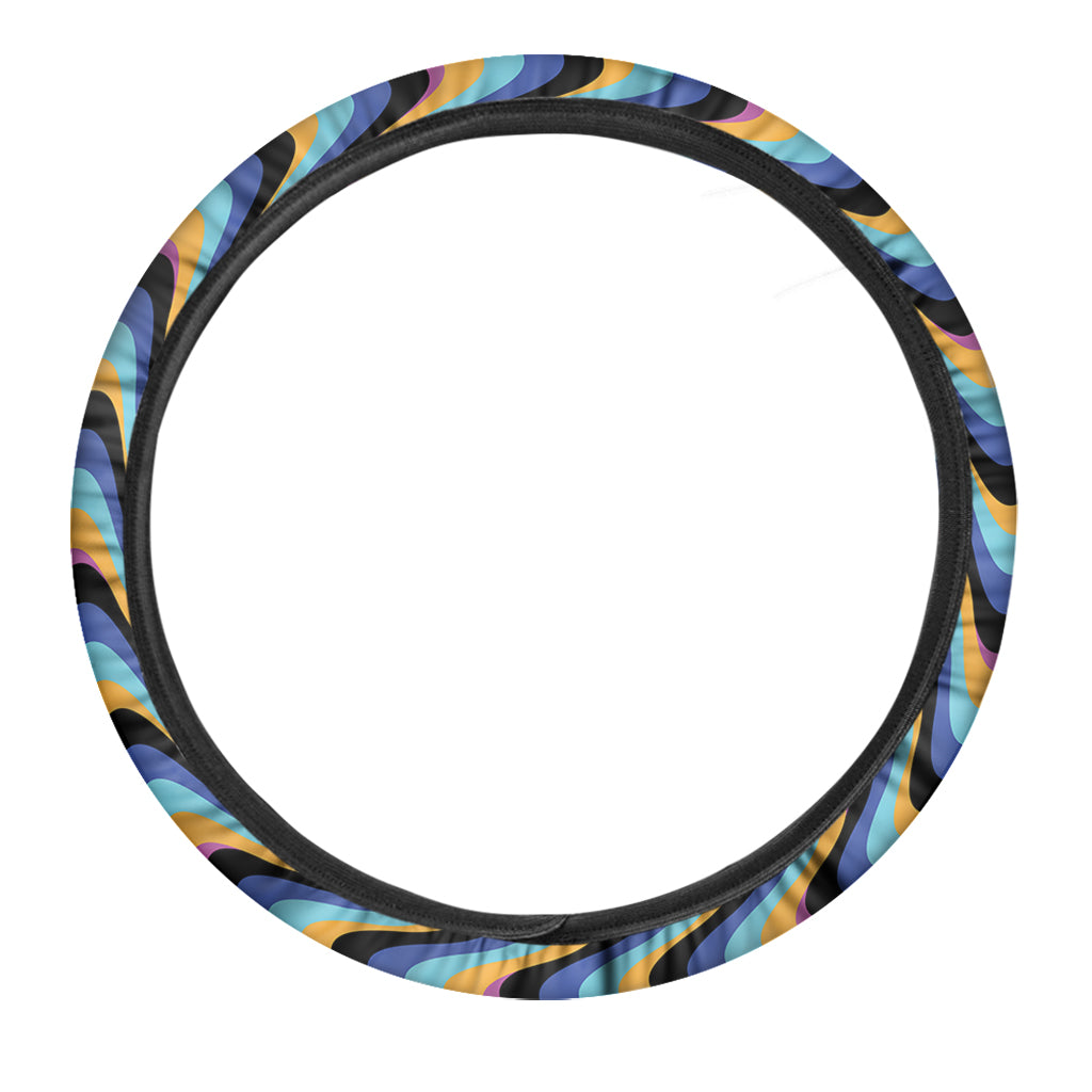 Psychedelic Illusory Motion Print Car Steering Wheel Cover