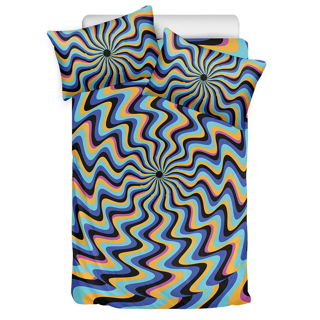 Psychedelic Illusory Motion Print Duvet Cover Bedding Set