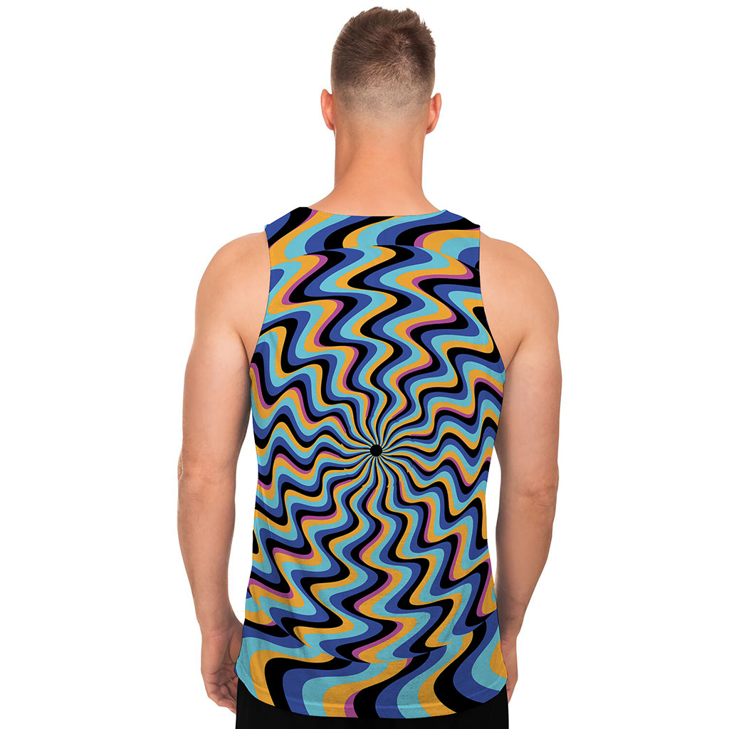 Psychedelic Illusory Motion Print Men's Tank Top