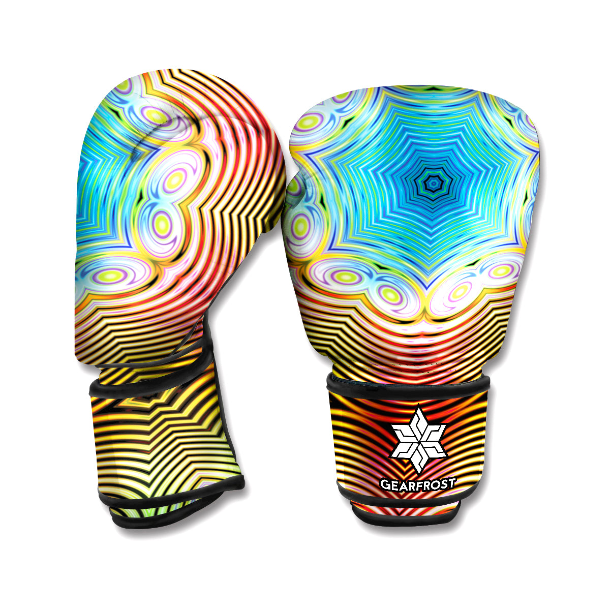 Psychedelic Kaleidoscope Print Boxing Gloves