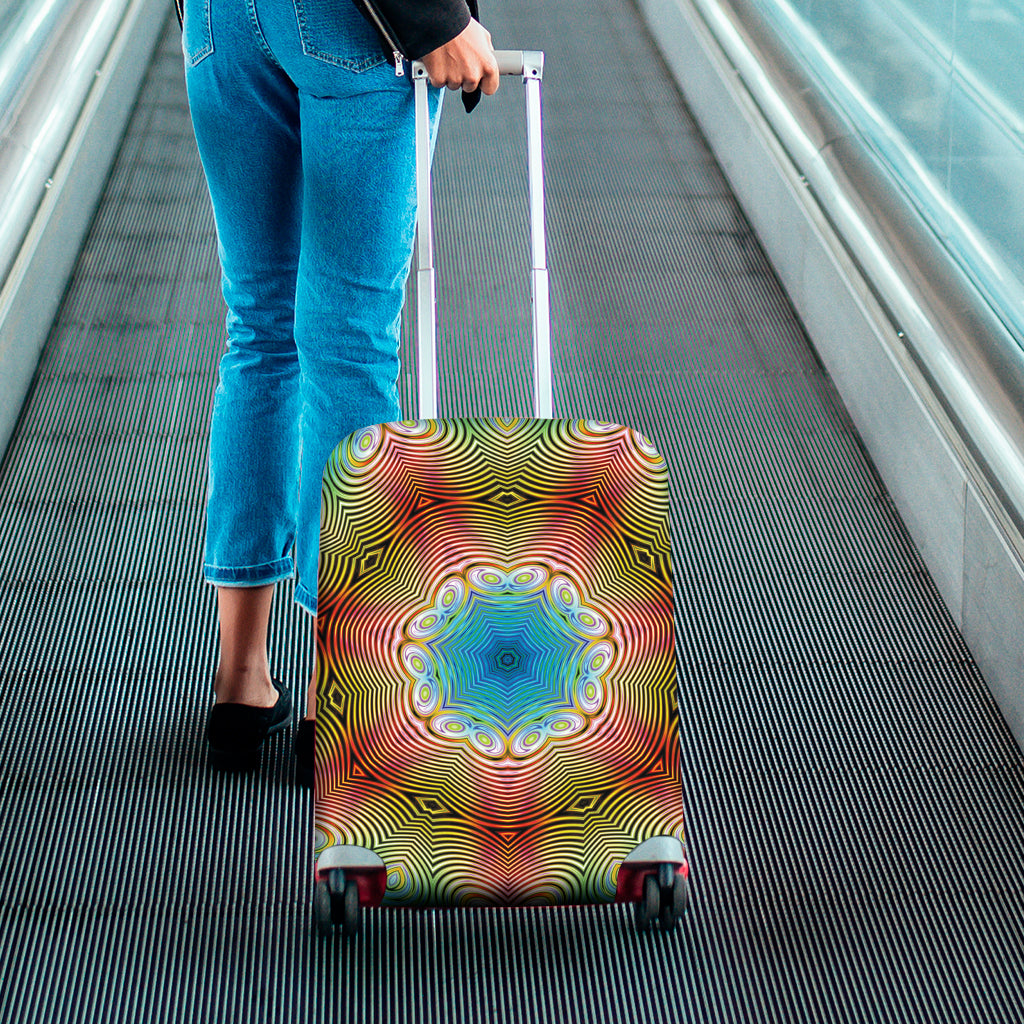 Psychedelic Kaleidoscope Print Luggage Cover