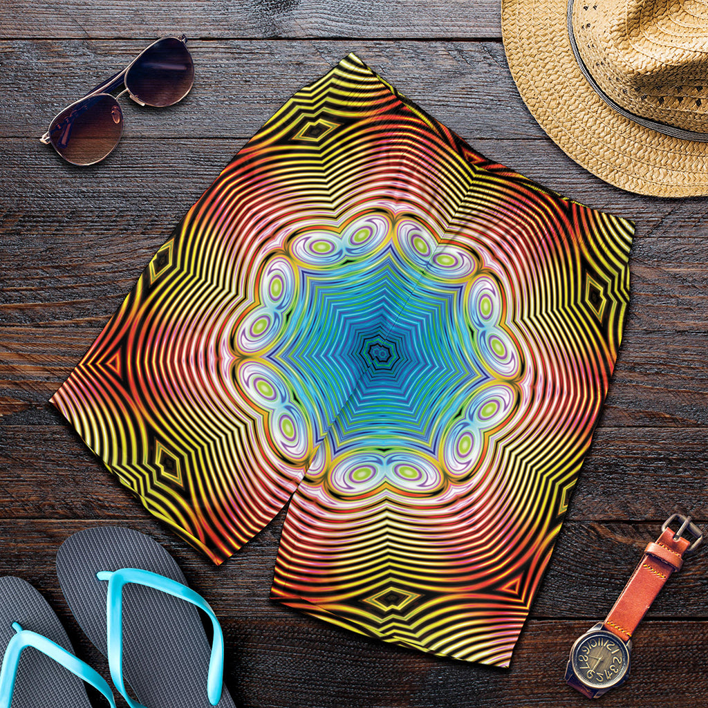 Psychedelic Kaleidoscope Print Men's Shorts