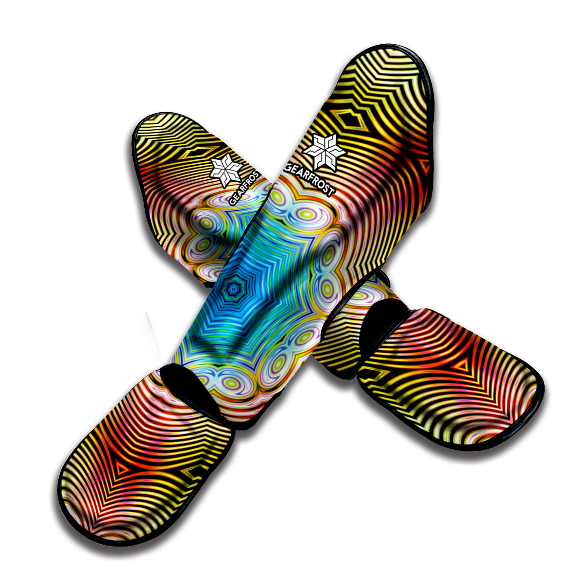 Psychedelic Kaleidoscope Print Muay Thai Shin Guard
