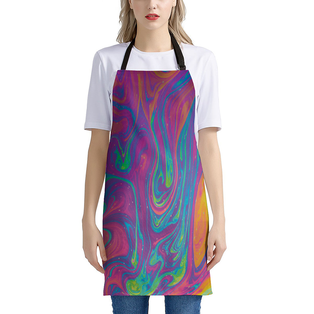 Psychedelic Liquid Print Apron