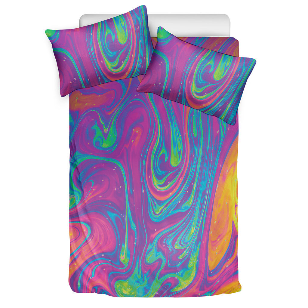 Psychedelic Liquid Print Duvet Cover Bedding Set