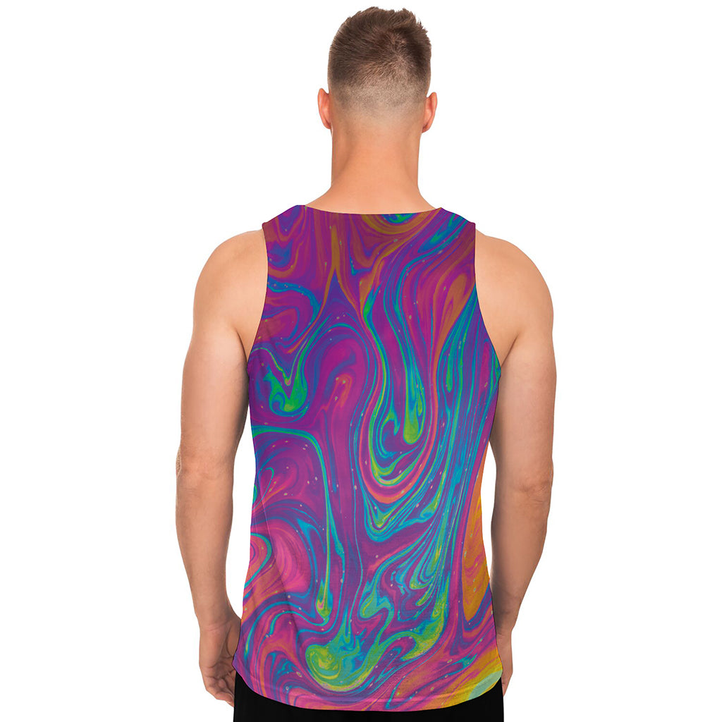 Psychedelic Liquid Print Men's Tank Top