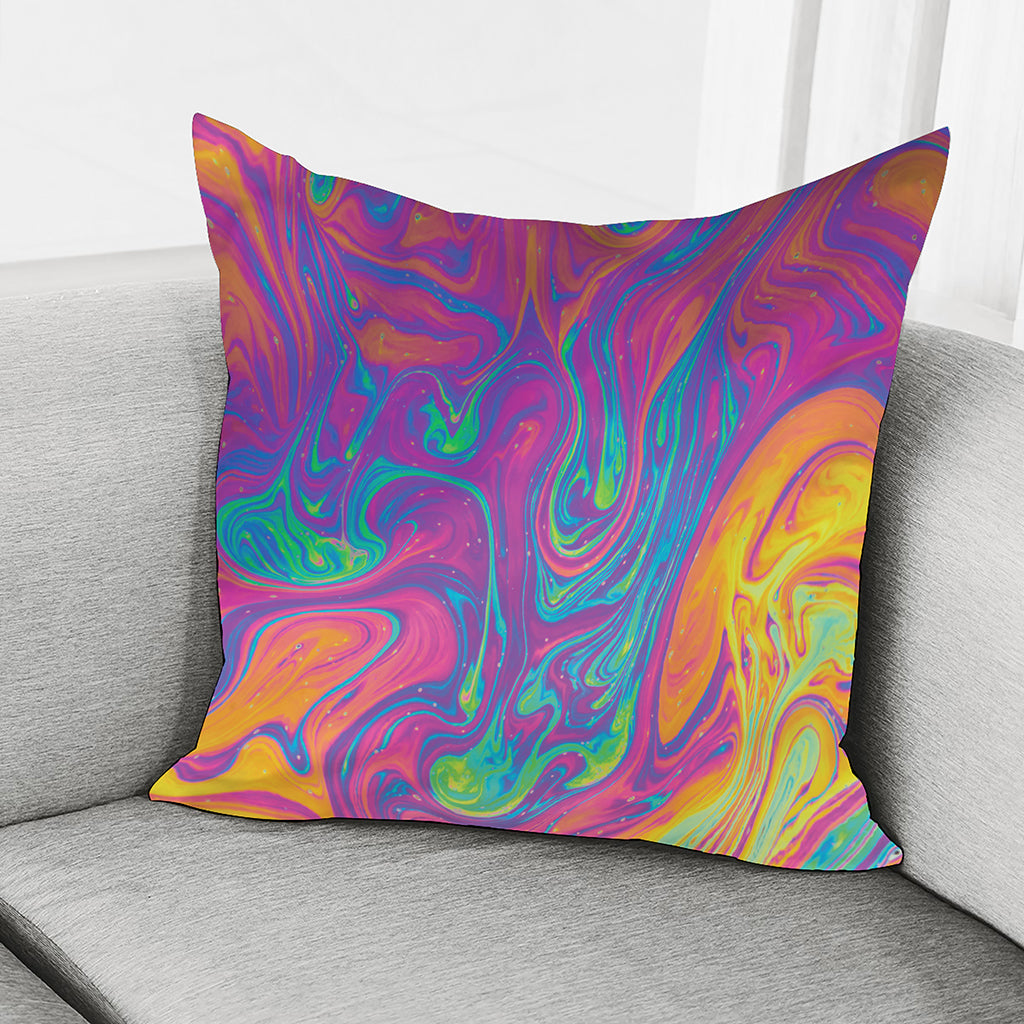 Psychedelic Liquid Print Pillow Cover