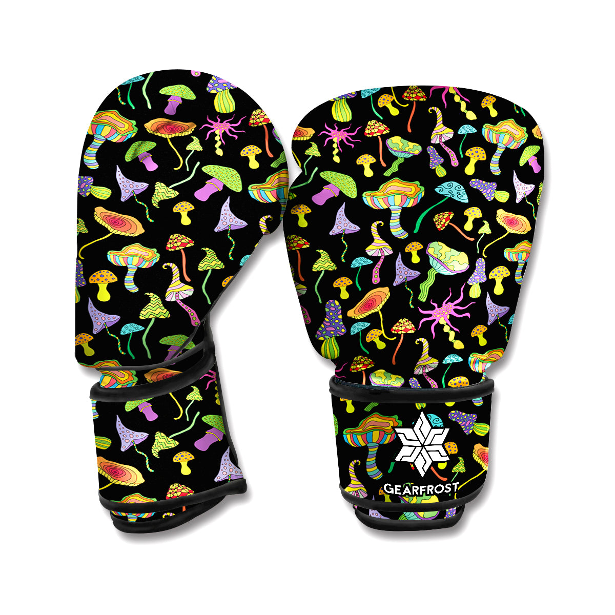 Psychedelic Mushroom Pattern Print Boxing Gloves