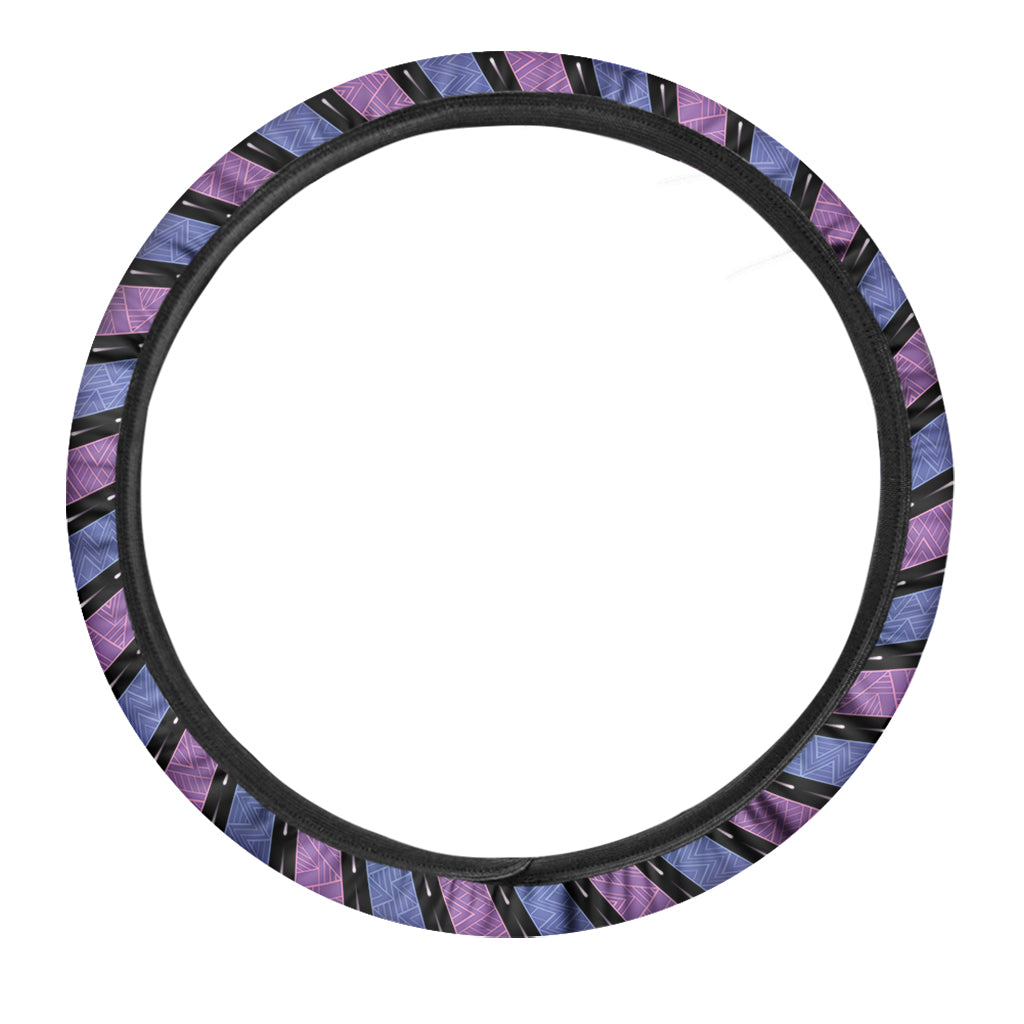 Psychedelic Om Print Car Steering Wheel Cover