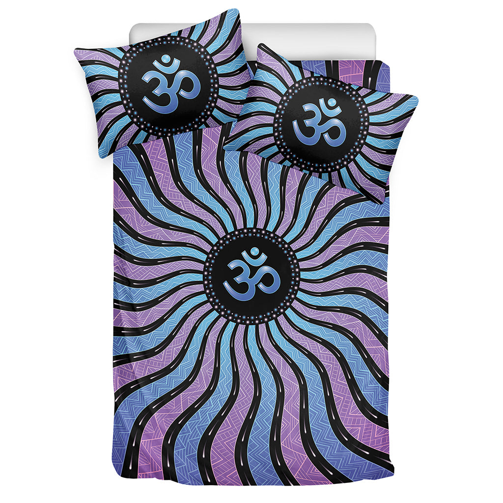 Psychedelic Om Print Duvet Cover Bedding Set