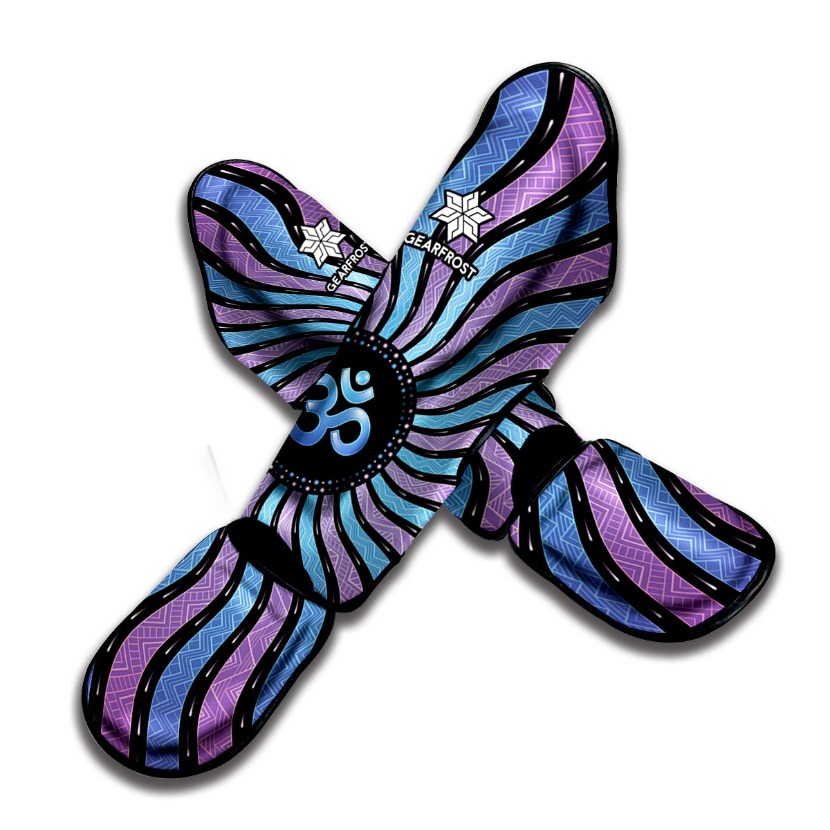 Psychedelic Om Print Muay Thai Shin Guard