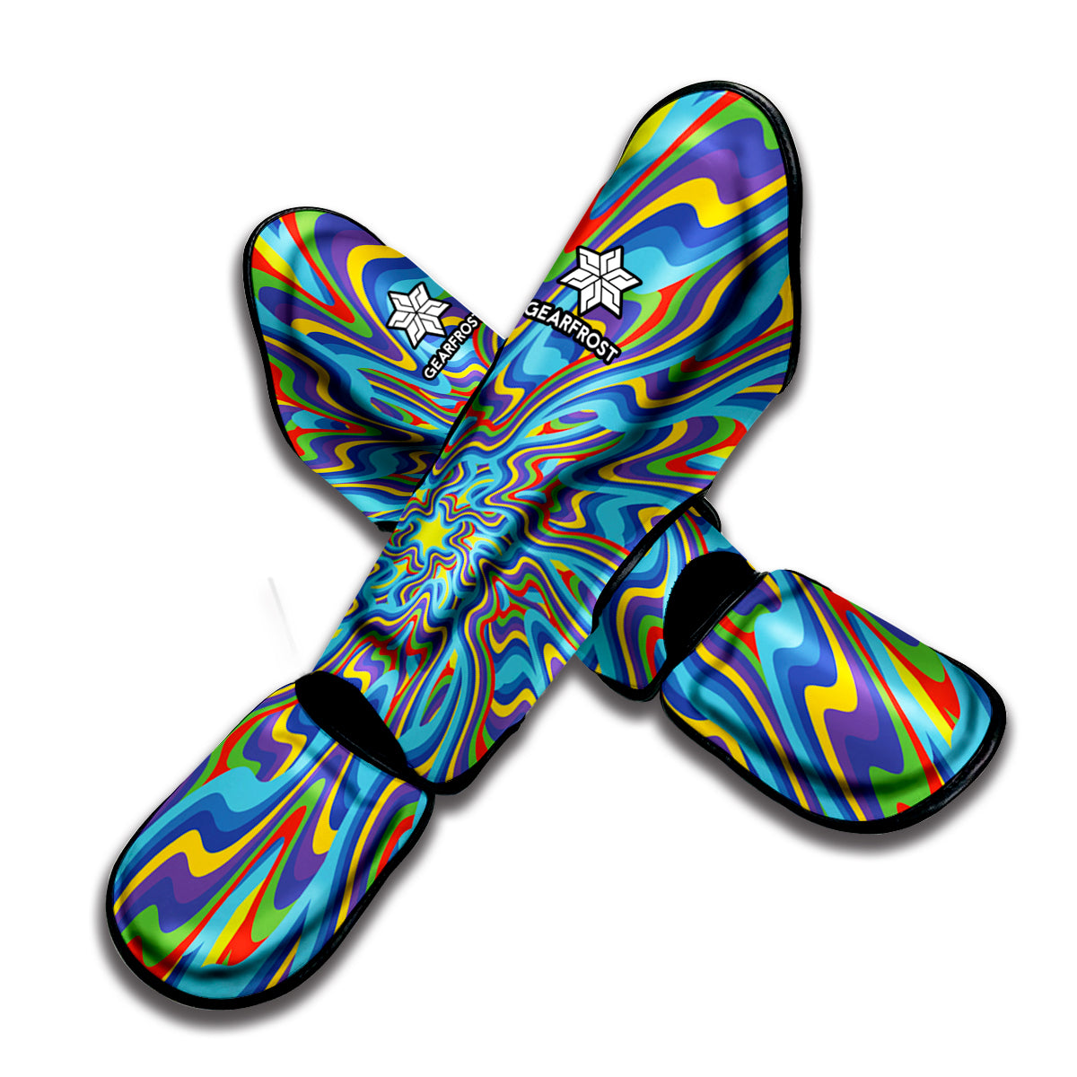 Psychedelic Print Muay Thai Shin Guard