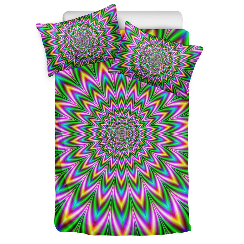 Psychedelic Radiant Optical Illusion Duvet Cover Bedding Set