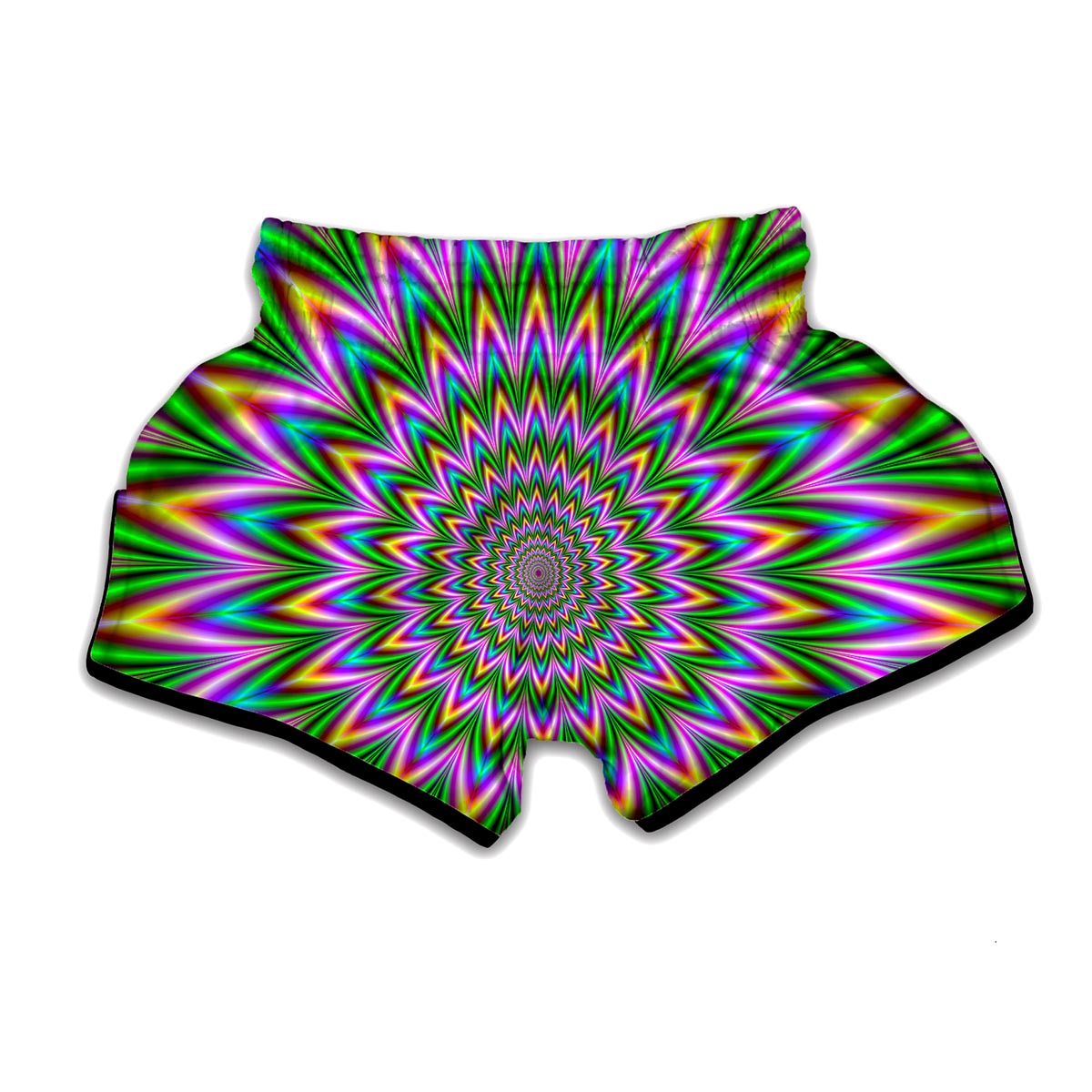 Psychedelic Radiant Optical Illusion Muay Thai Boxing Shorts