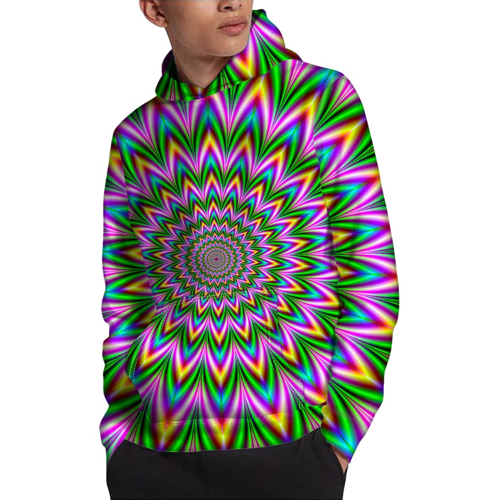 Psychedelic Radiant Optical Illusion Pullover Hoodie