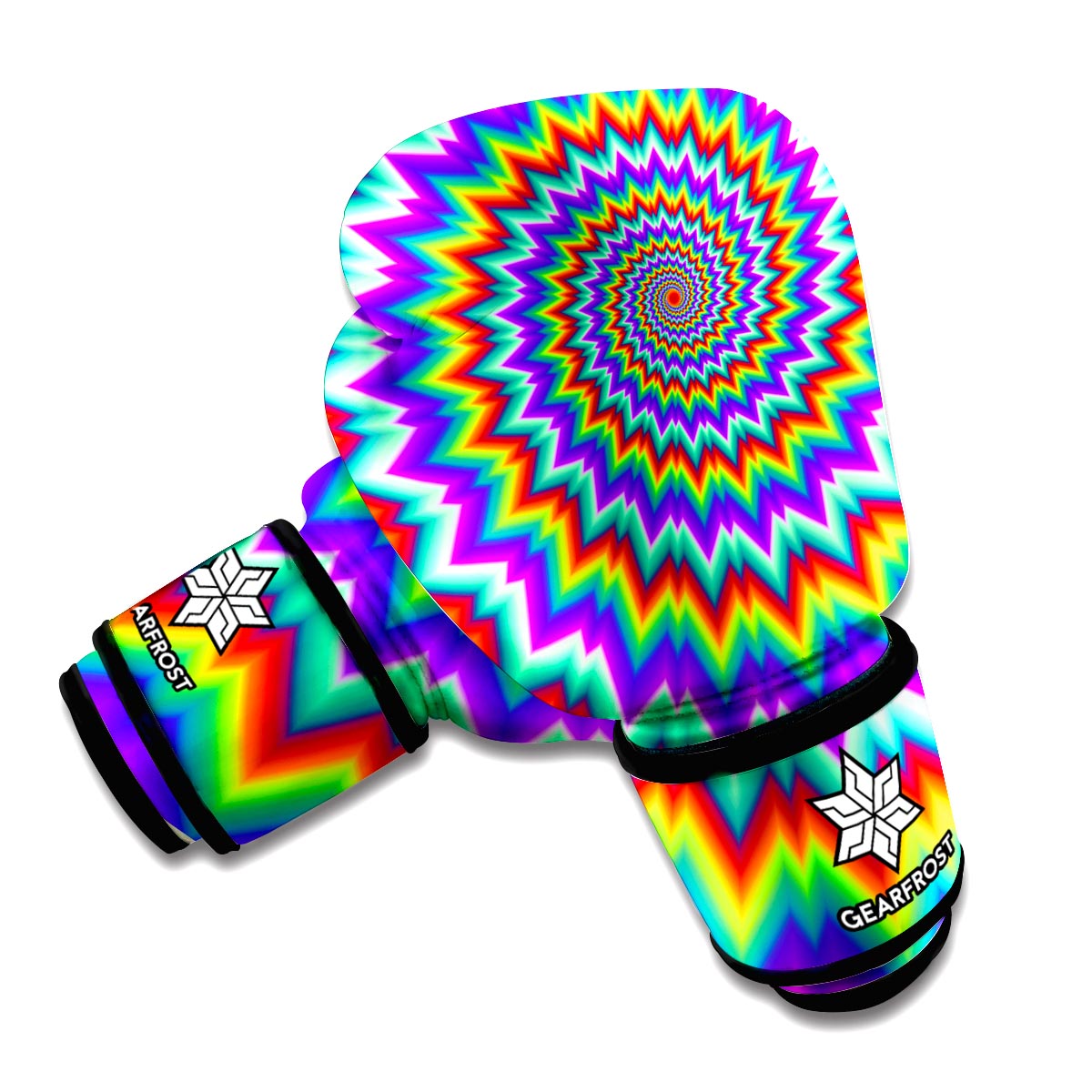 Psychedelic Rainbow Torus Print Boxing Gloves