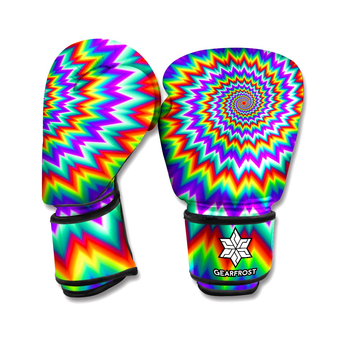 Psychedelic Spiral Optical Illusion Boxing Gloves