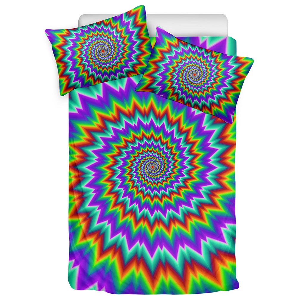 Psychedelic Spiral Optical Illusion Duvet Cover Bedding Set
