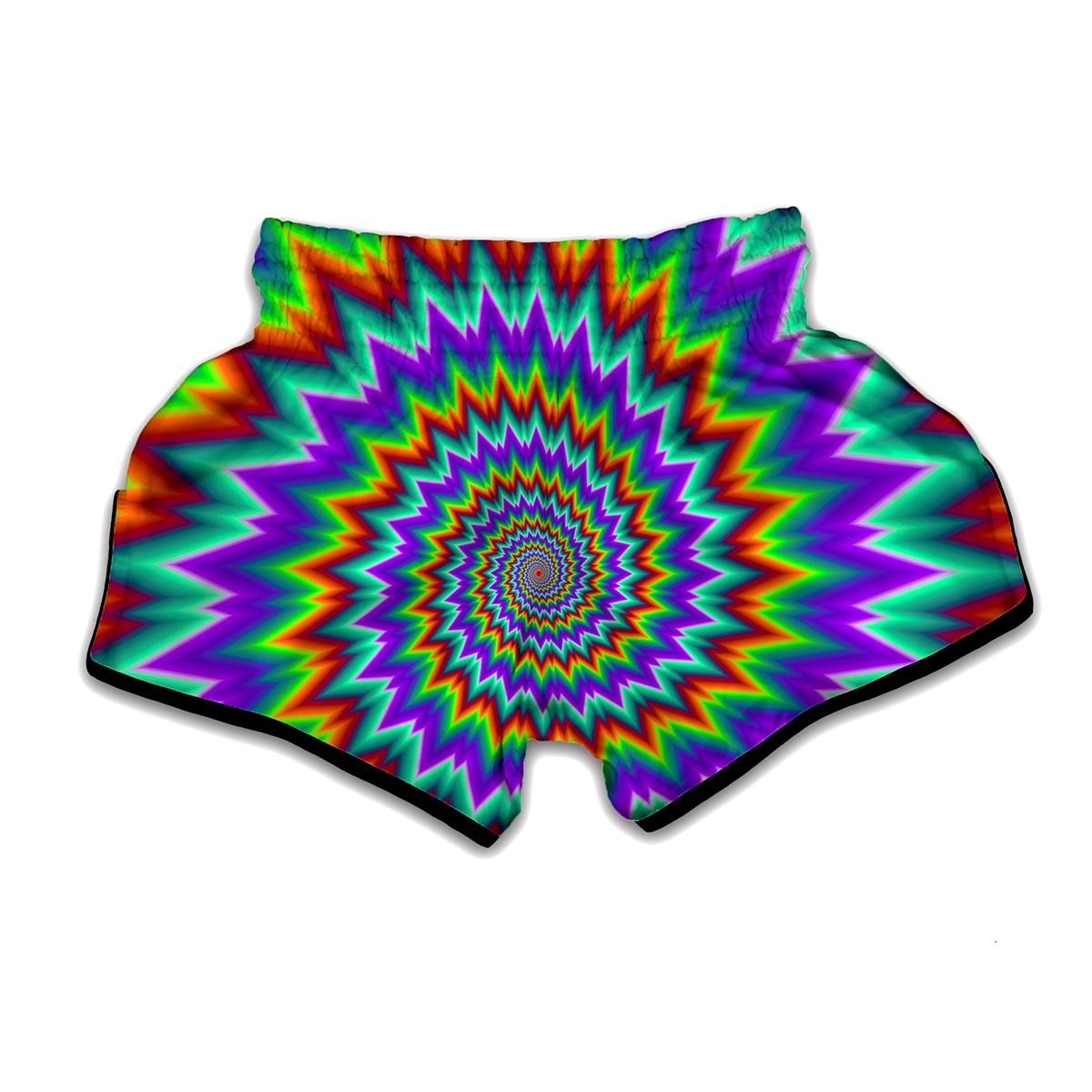 Psychedelic Spiral Optical Illusion Muay Thai Boxing Shorts