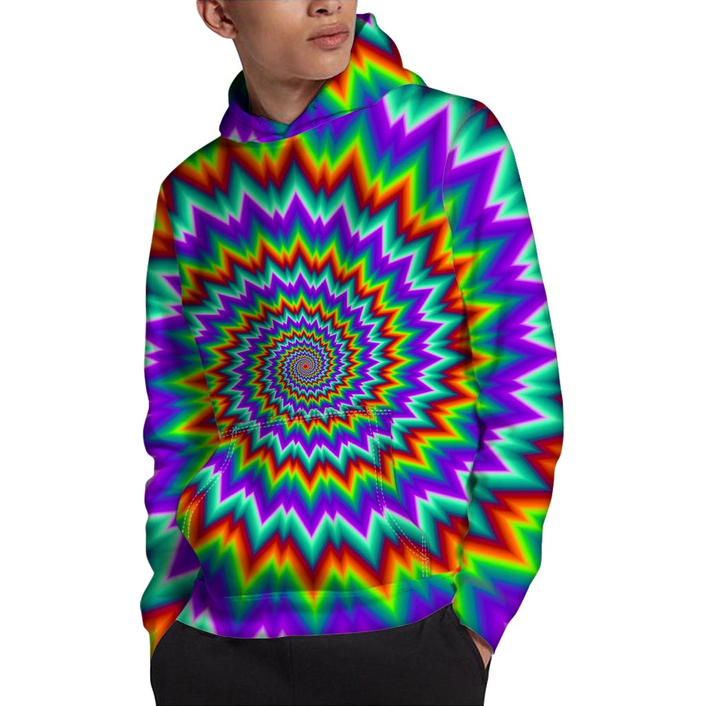 Psychedelic Spiral Optical Illusion Pullover Hoodie
