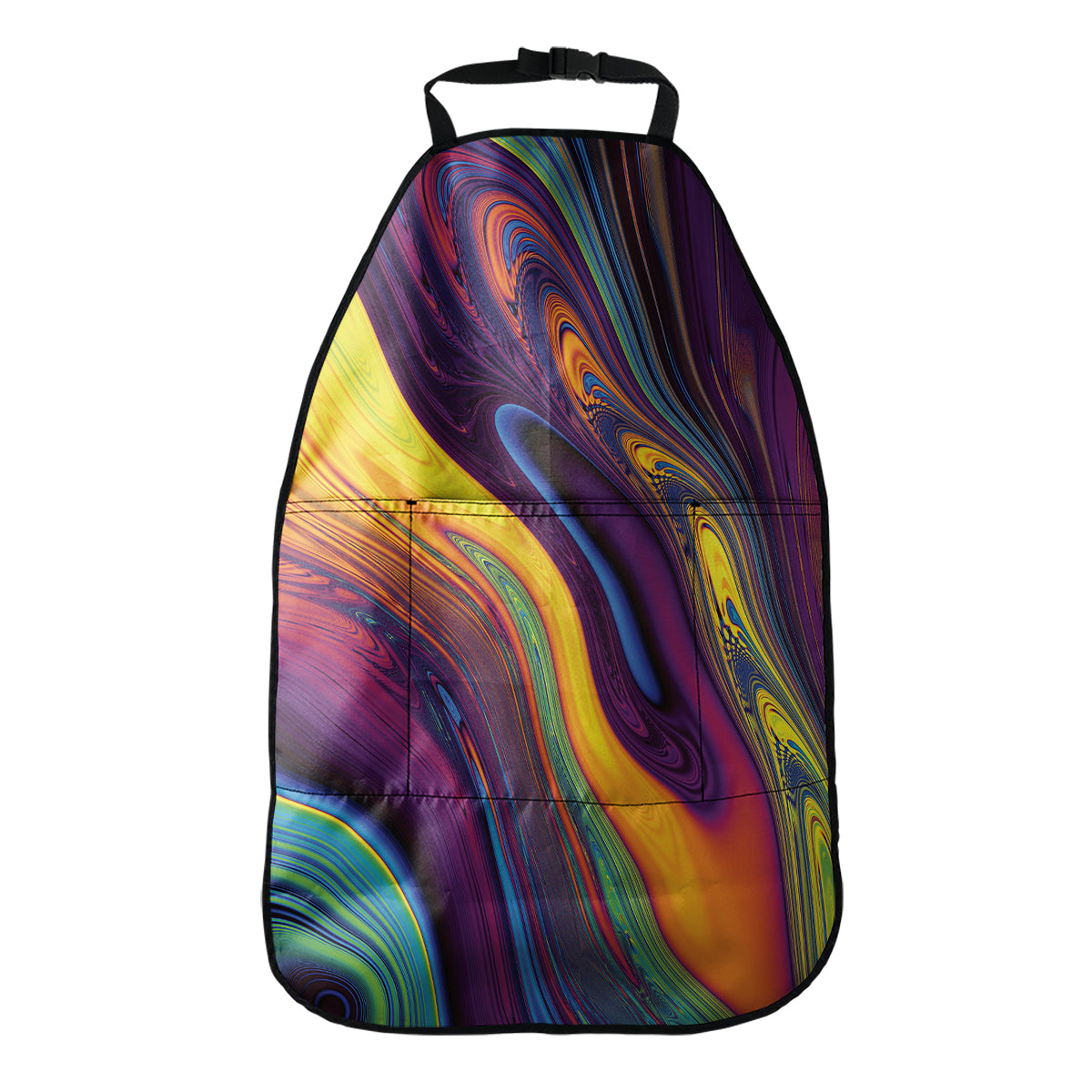 Psychedelic Trippy Fractal Print Car Seat Organizers