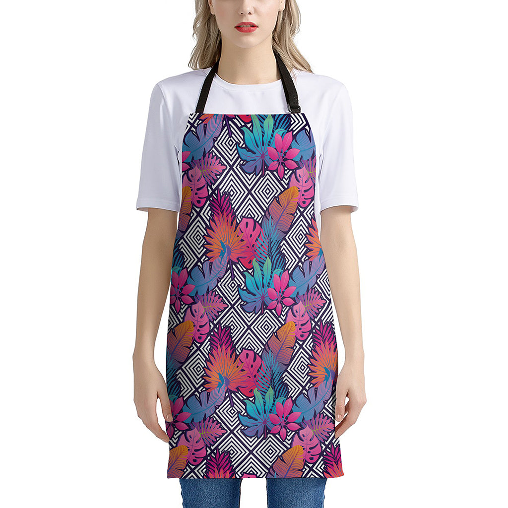 Psychedelic Tropical Aloha Pattern Print Apron