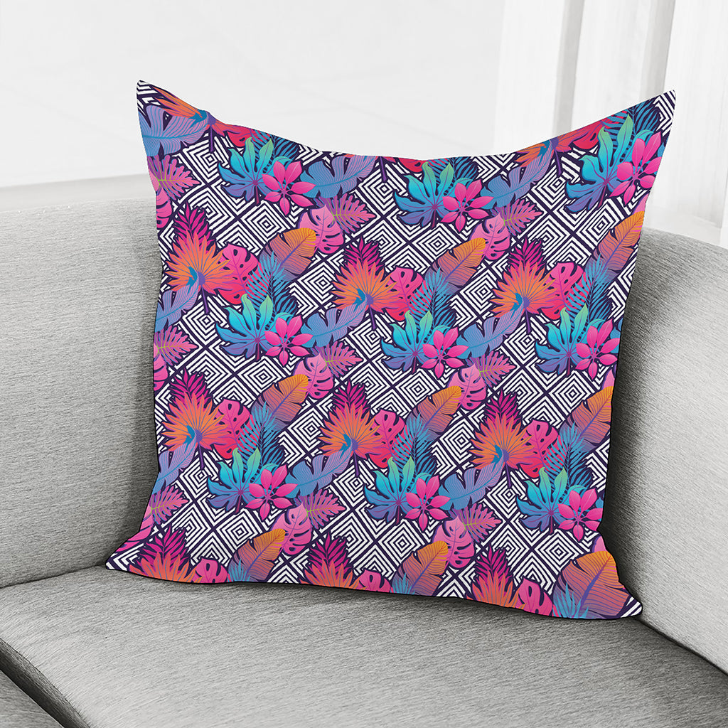 Psychedelic Tropical Aloha Pattern Print Pillow Cover