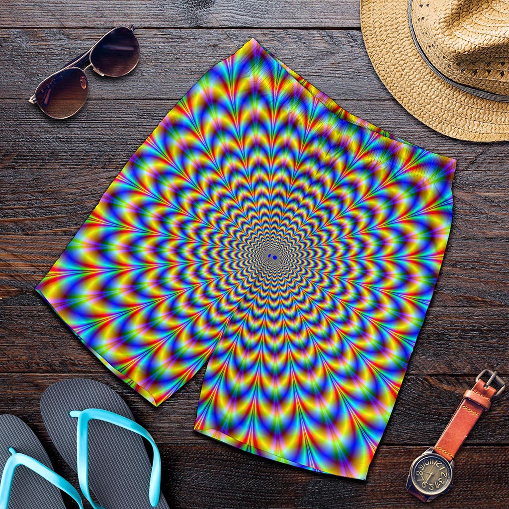 Psychedelic Wave Optical Illusion Men's Shorts