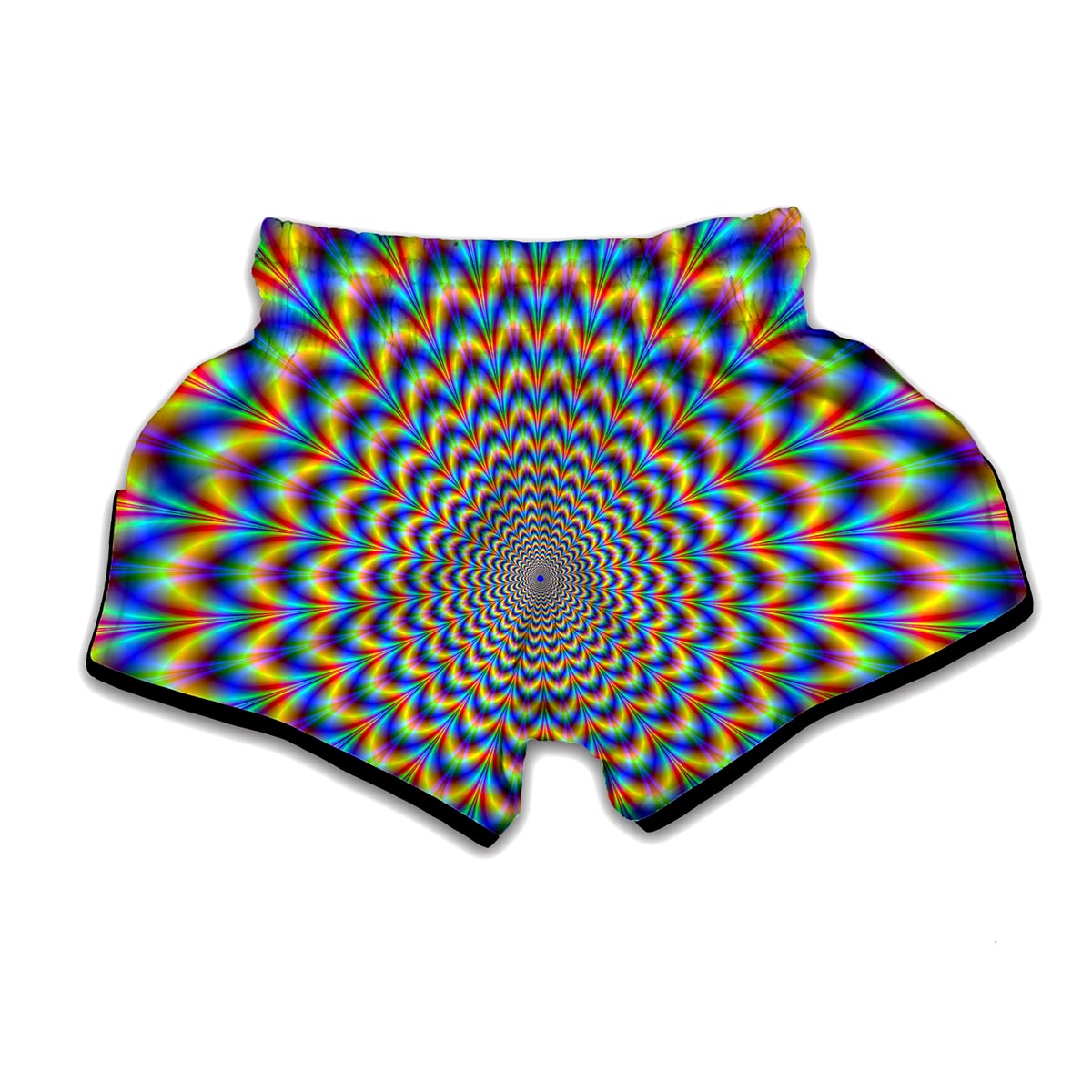 Psychedelic Wave Optical Illusion Muay Thai Boxing Shorts