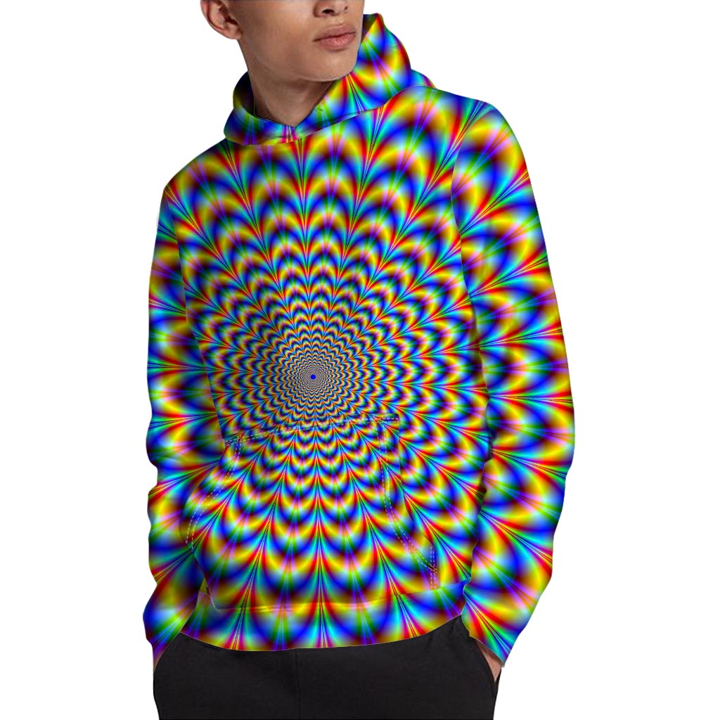 Psychedelic Wave Optical Illusion Pullover Hoodie