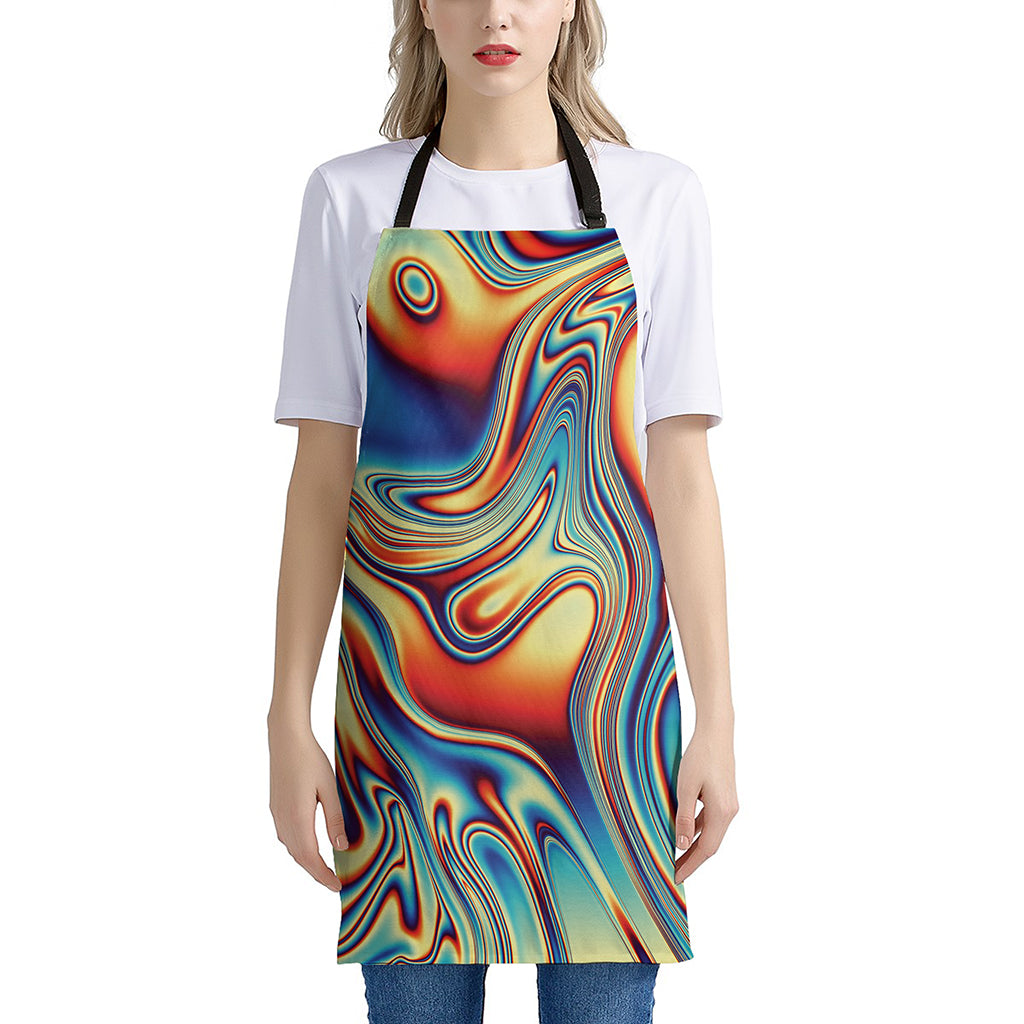 Psychedelic Wave Print Apron