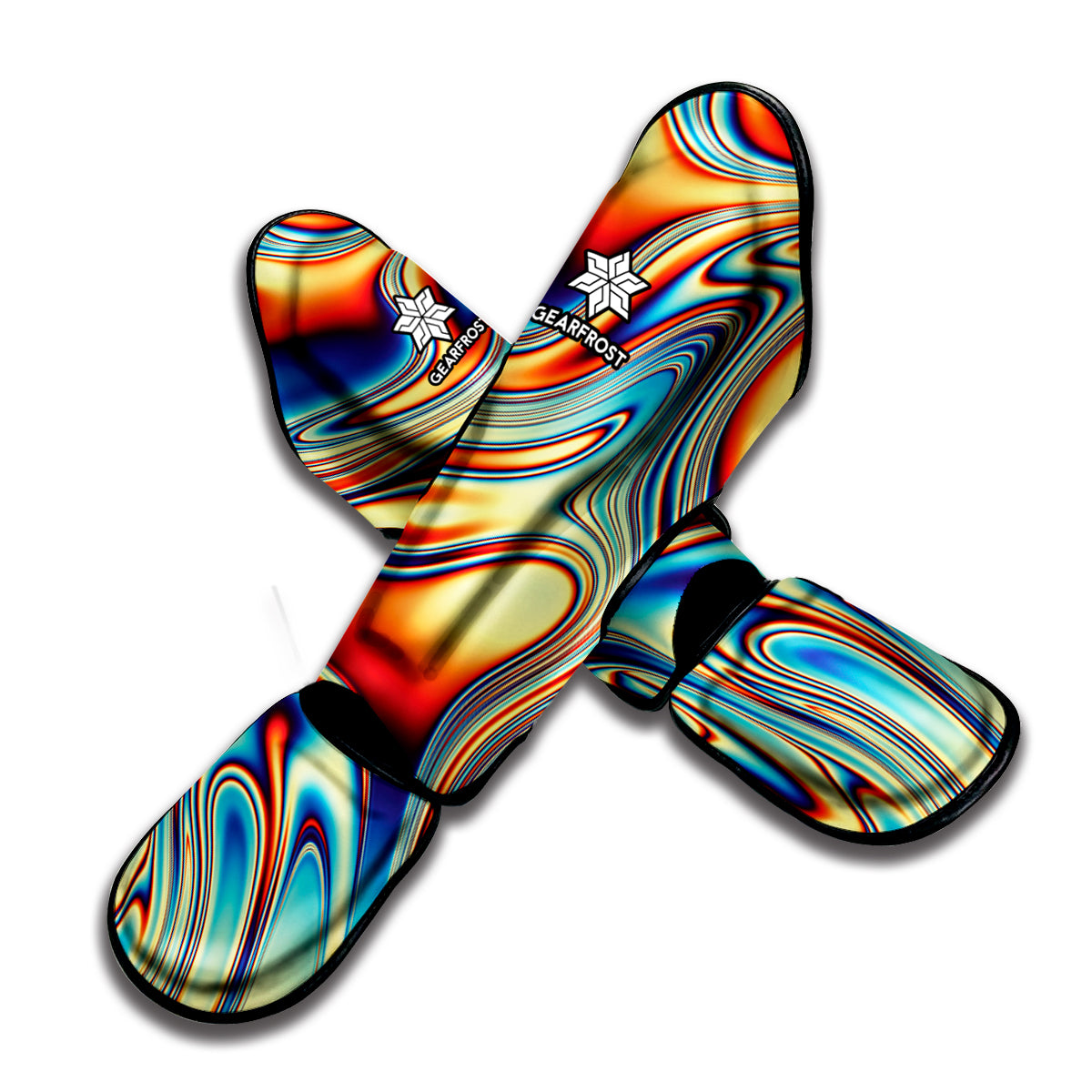Psychedelic Wave Print Muay Thai Shin Guard