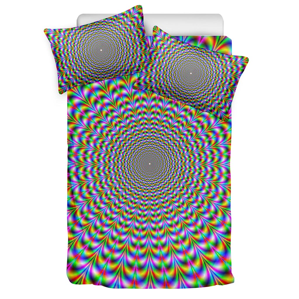 Psychedelic Web Optical Illusion Duvet Cover Bedding Set