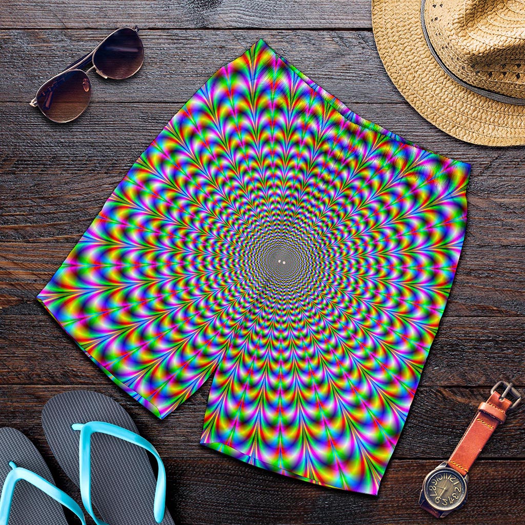 Psychedelic Web Optical Illusion Men's Shorts