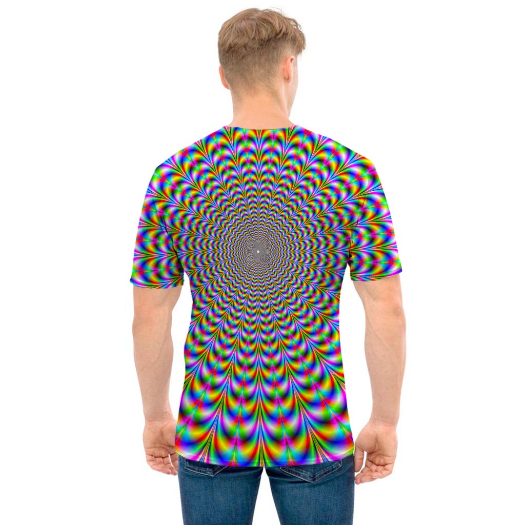 Psychedelic Web Optical Illusion Men's T-Shirt