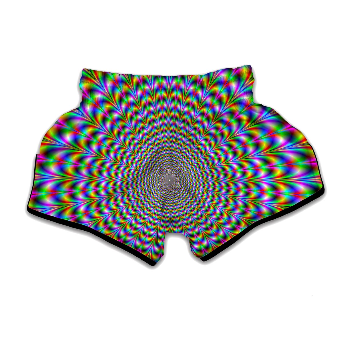 Psychedelic Web Optical Illusion Muay Thai Boxing Shorts