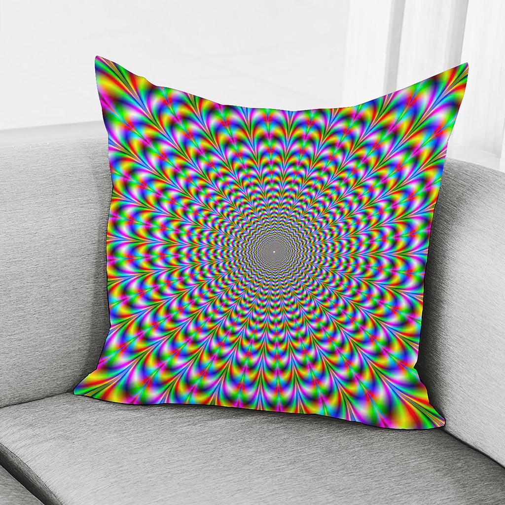 Psychedelic Web Optical Illusion Pillow Cover