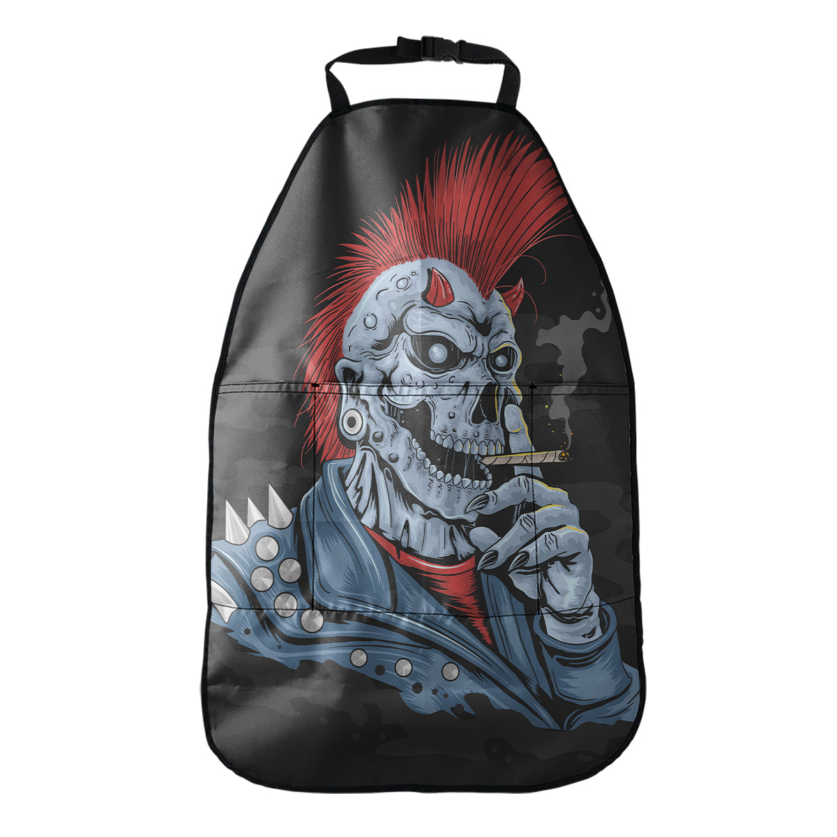 Punk Mohawk Devil Print Car Seat Organizers