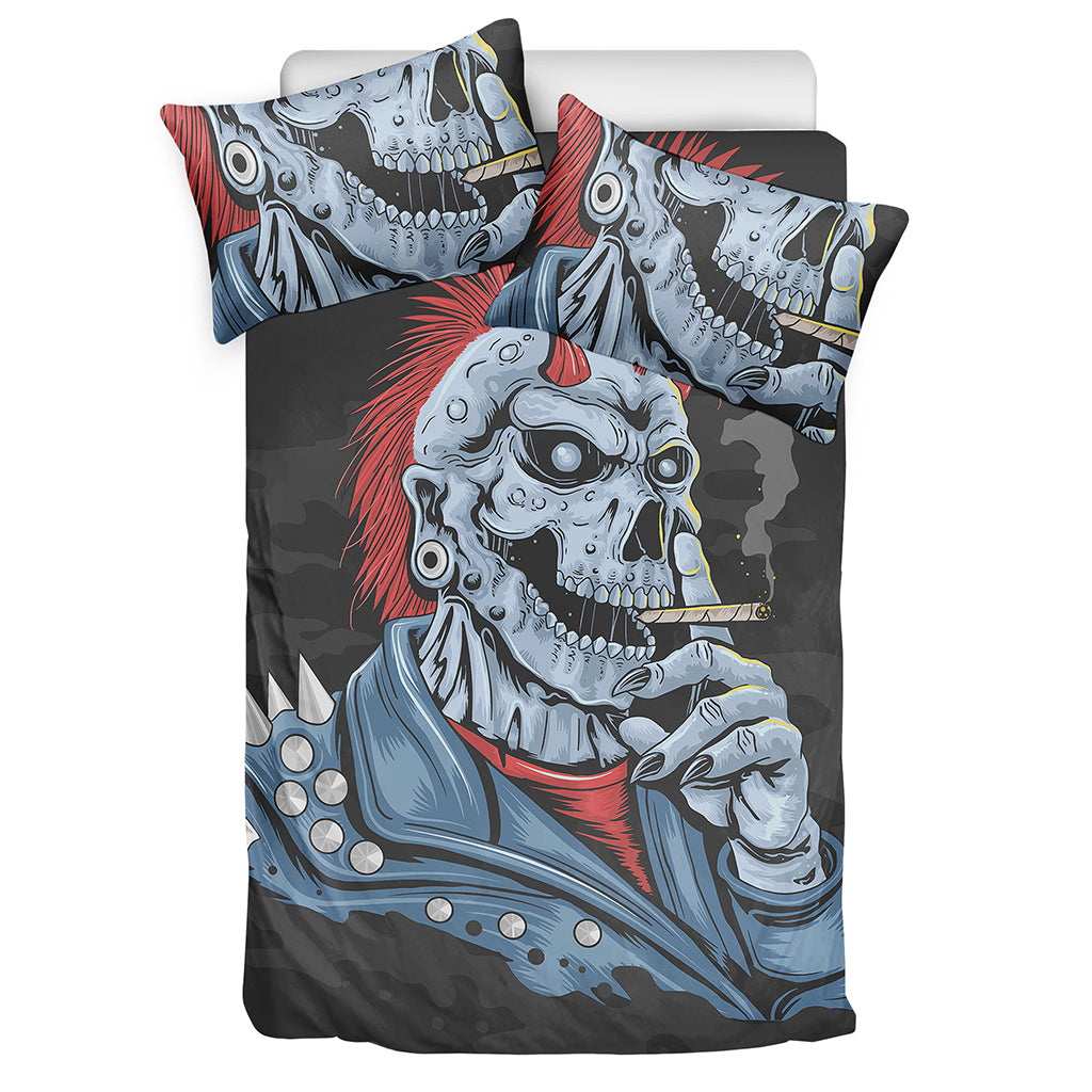 Punk Mohawk Devil Print Duvet Cover Bedding Set