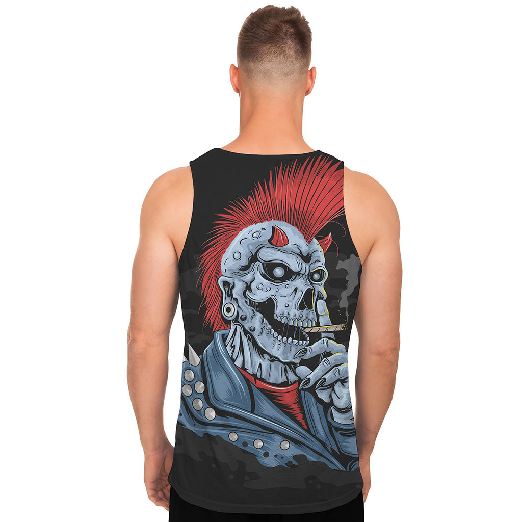 Punk Mohawk Devil Print Men's Tank Top