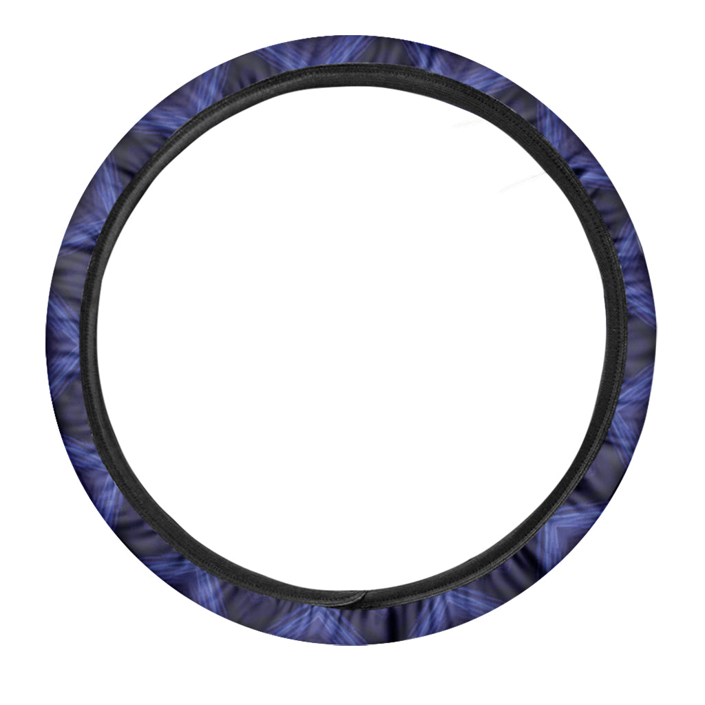 Purple And Blue Kaleidoscope Print Car Steering Wheel Cover