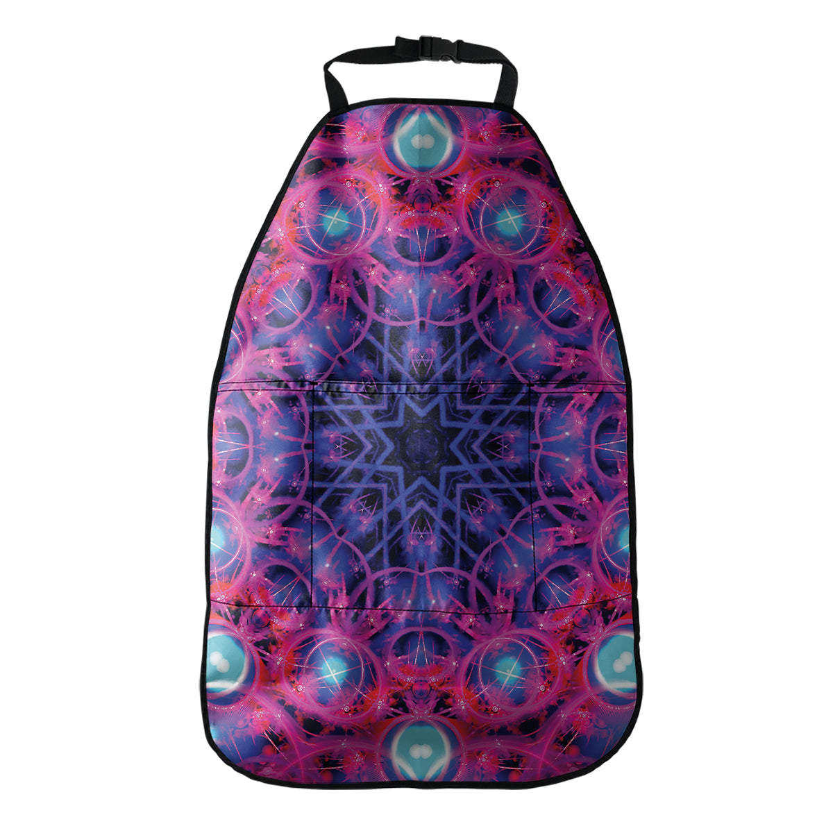 Purple And Blue Light Mandala Print Car Seat Organizers