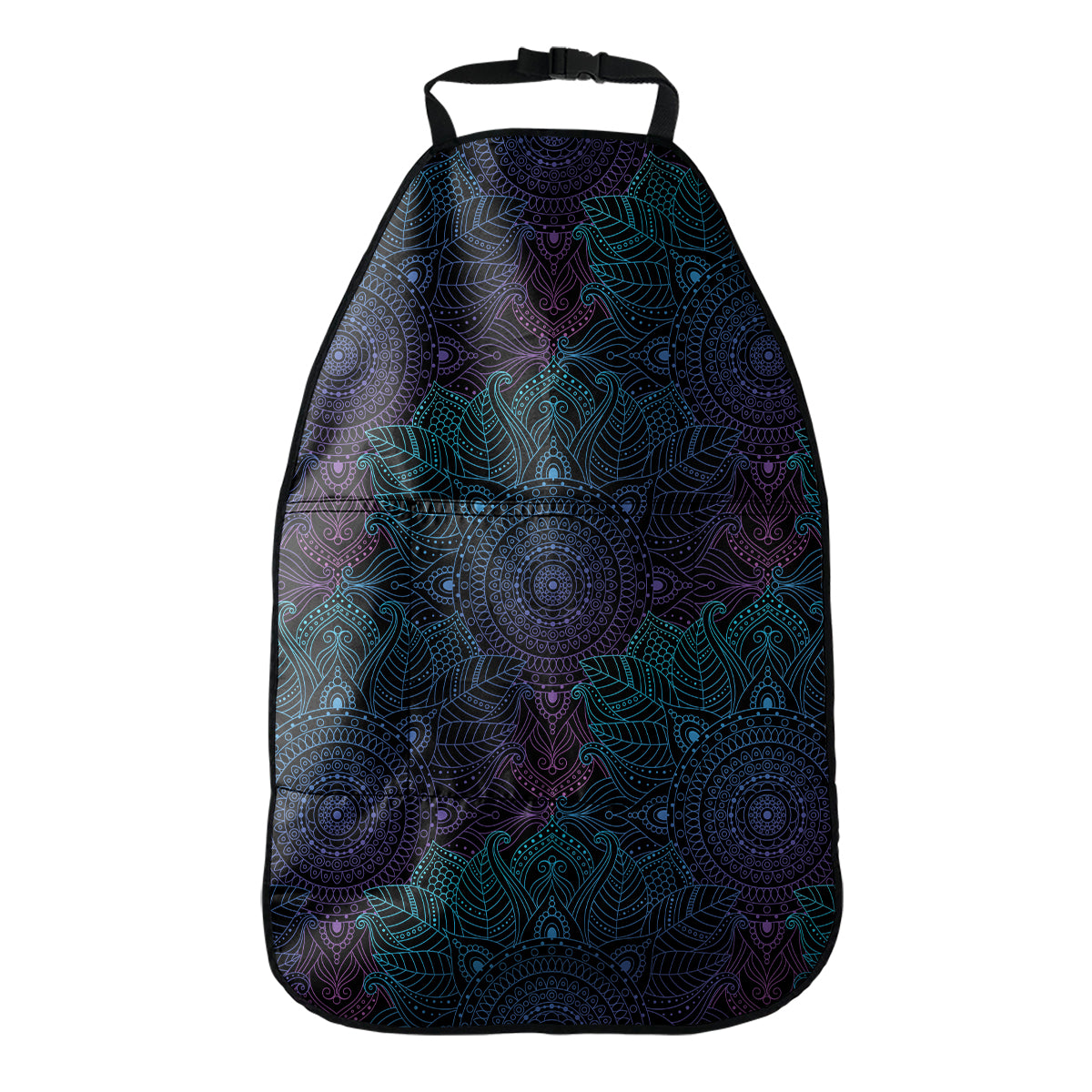Purple And Teal Mandala Print Car Seat Organizers