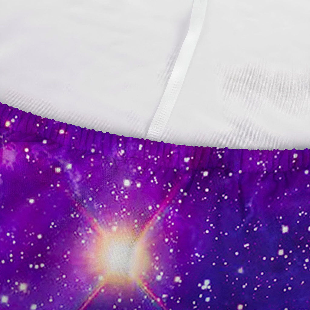 Purple Bursting Galaxy Space Print Sofa Cover