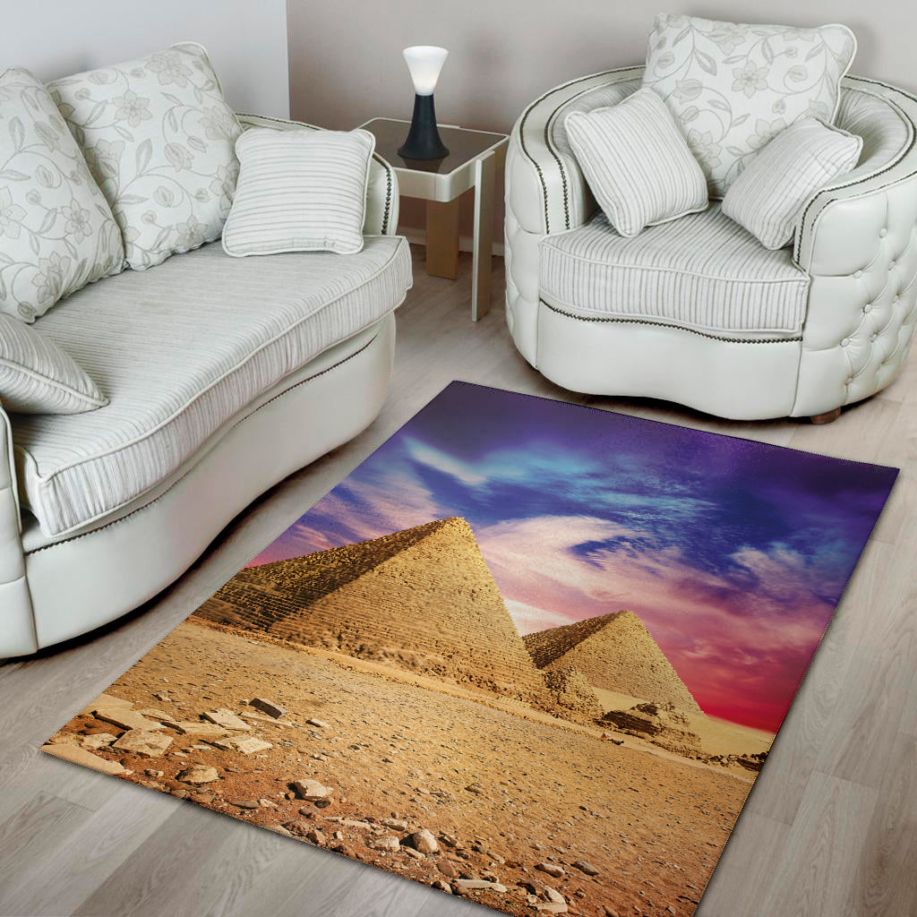 Purple Cloud Pyramid Print Area Rug