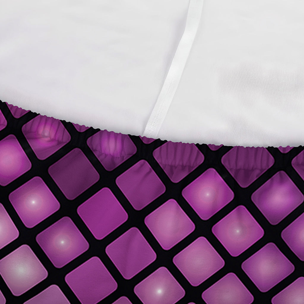Purple Disco Lights Pattern Print Sofa Cover