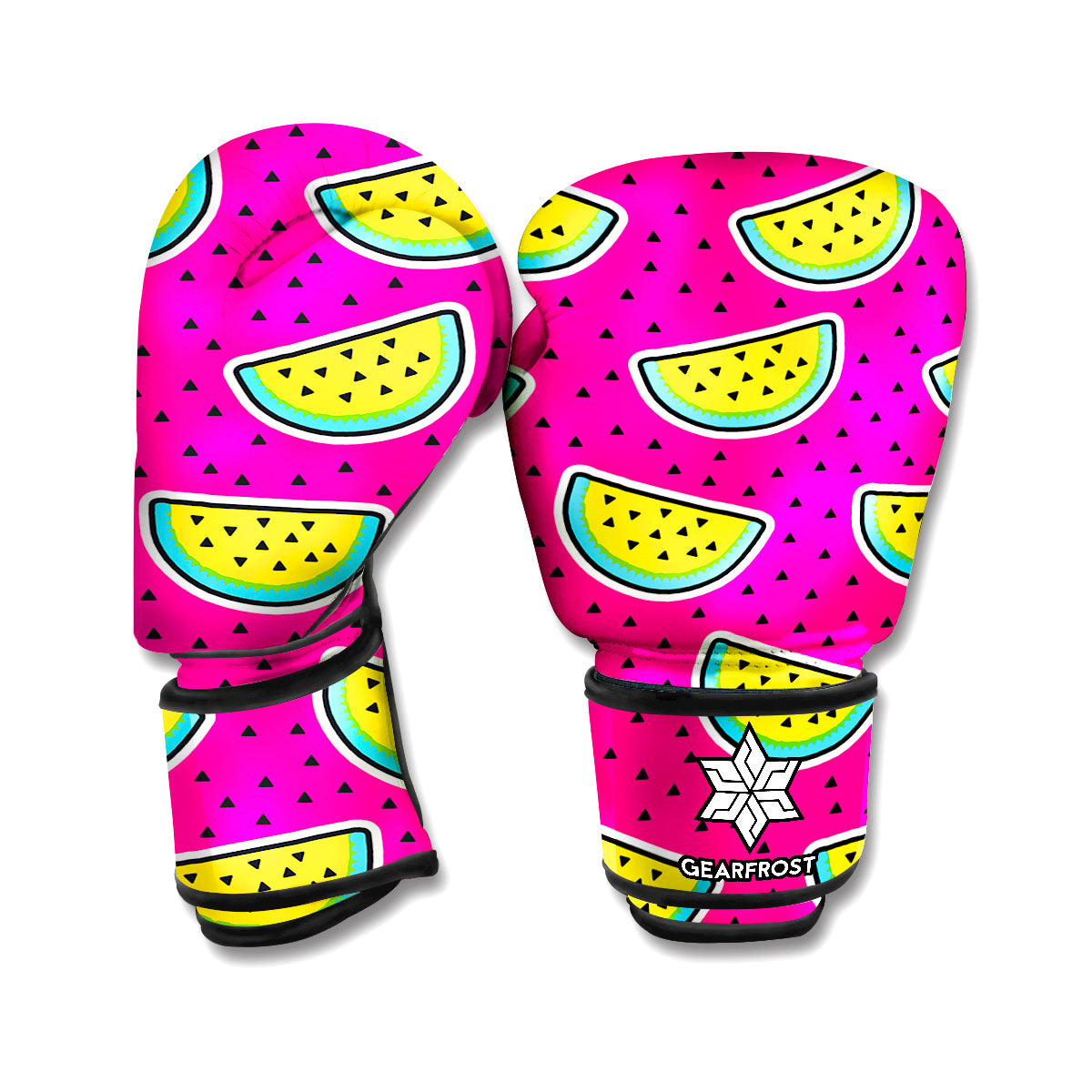 Purple Fancy Watermelon Pattern Print Boxing Gloves