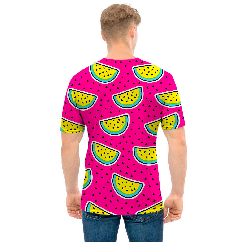 Purple Fancy Watermelon Pattern Print Men's T-Shirt